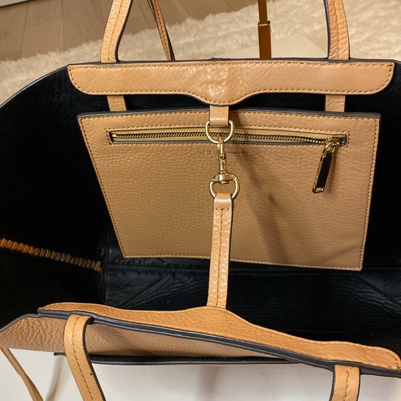 Rebecca Minkoff Peach Climbing Rope Unlined Leather Weekender Tote - Picture 9 of 9